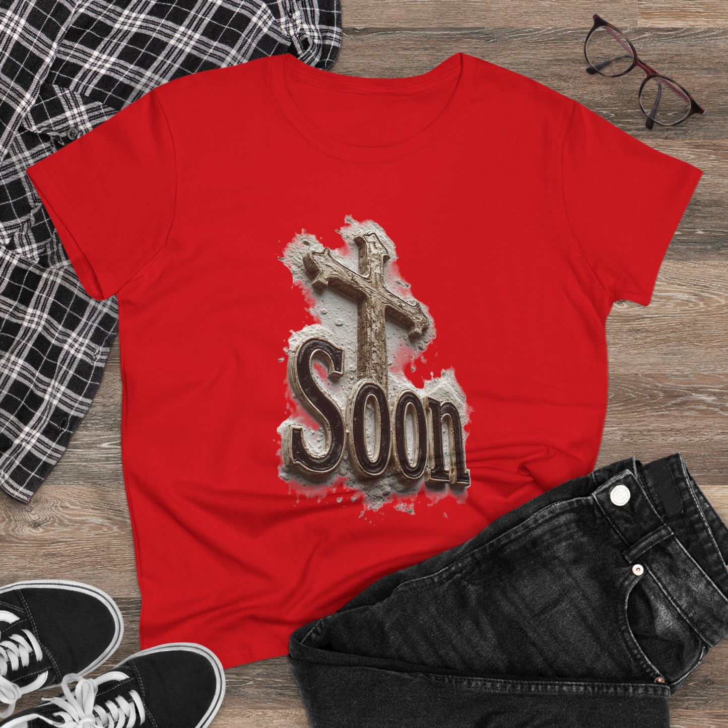 Christian Women’s T-Shirt – Soon Cross Tee