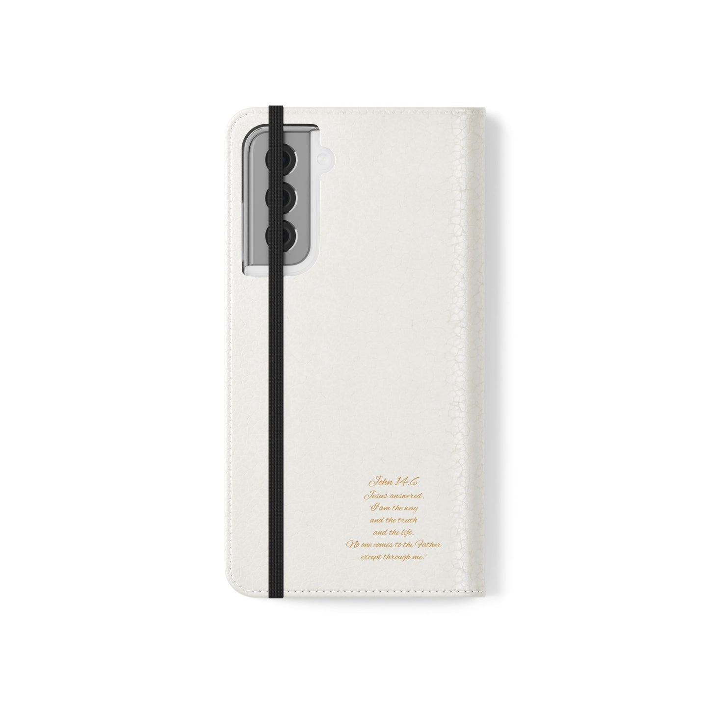 White Chi Rho Symbol Wallet Case – “I am the Way, the Truth, the Life”