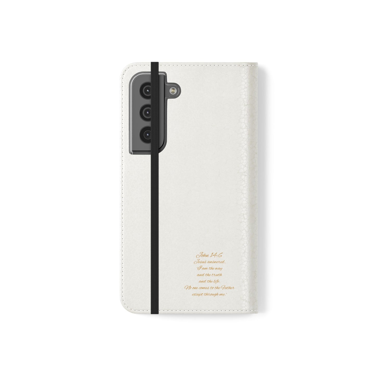 White Chi Rho Symbol Wallet Case – “I am the Way, the Truth, the Life”