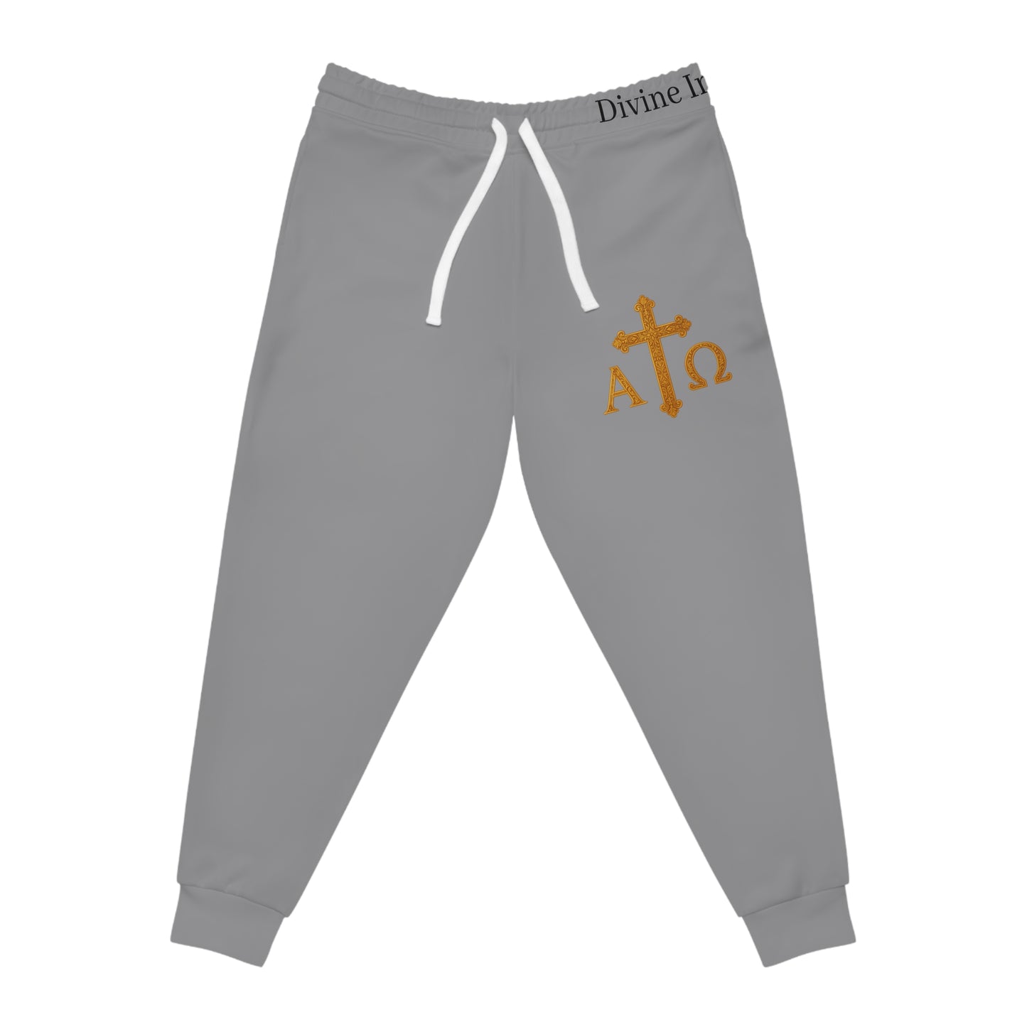 Men’s Alpha & Omega Jogger Pants in Grey – Comfortable Faith-Inspired Style