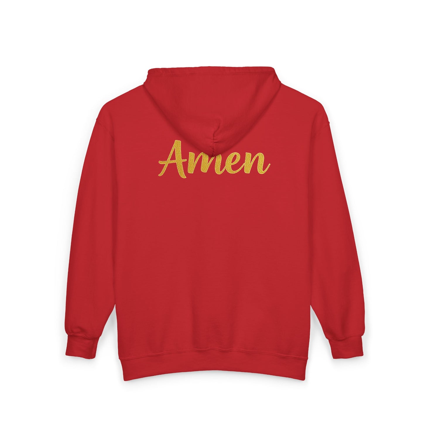 Amen in Motion – Women’s Zip-Up Hoodie (White Logo)