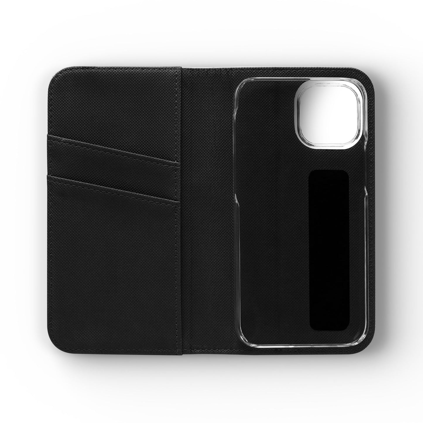 Black with Gold Cross & 1 Corinthians 1:18 - iPhone Flip/Wallet Phone Case