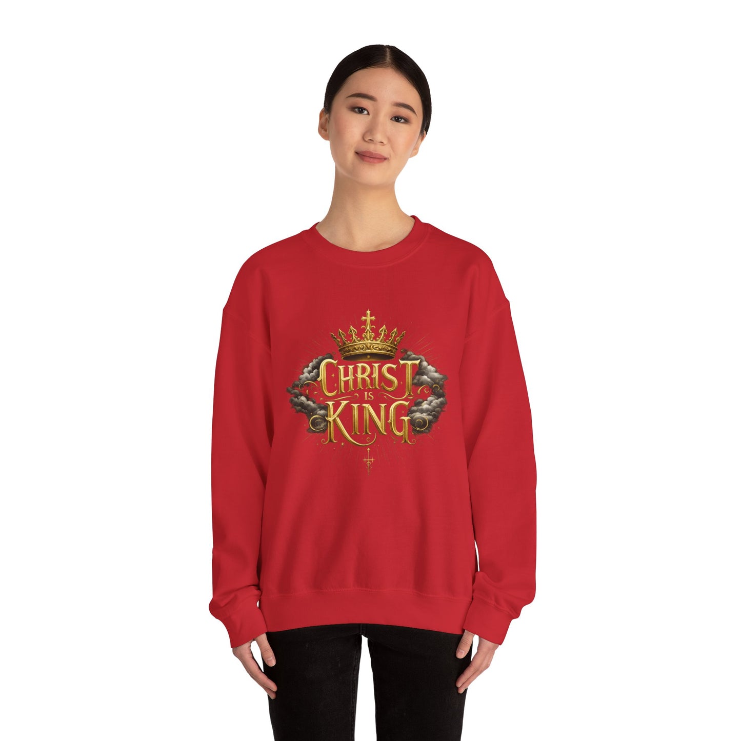 Christ is King (Gold) - Women's Christian Sweatshirt