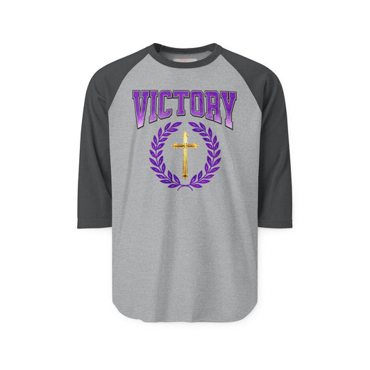 Rise & Conquer Men’s 3/4 Sleeve Tee – Victory