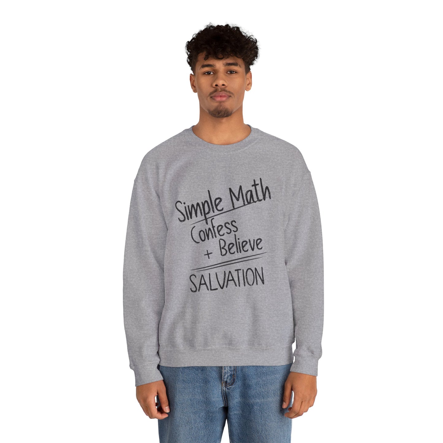 Simple Math - Men’s Christian Sweatshirt (Black Chalk)