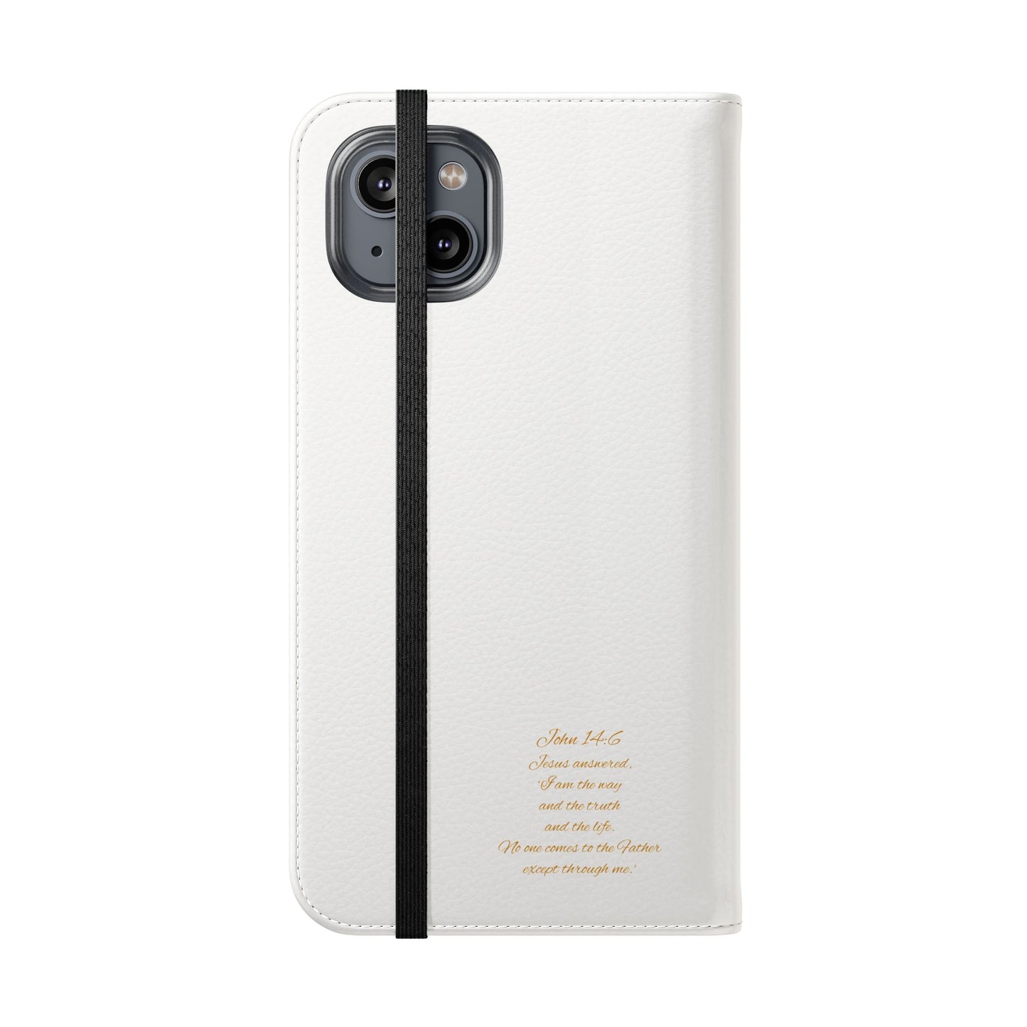White Chi Rho Folding Case for iPhone – Faith in Every Step