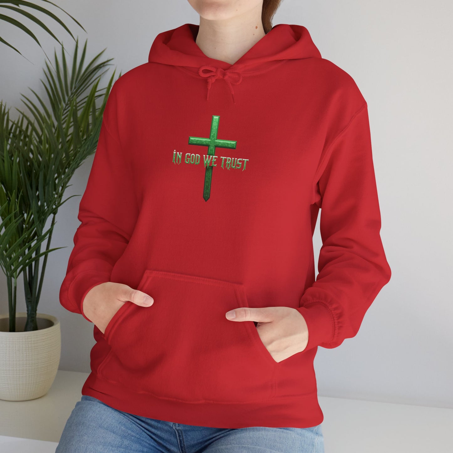 In God We Trust - Women's Christian Hoodie (Green Design)