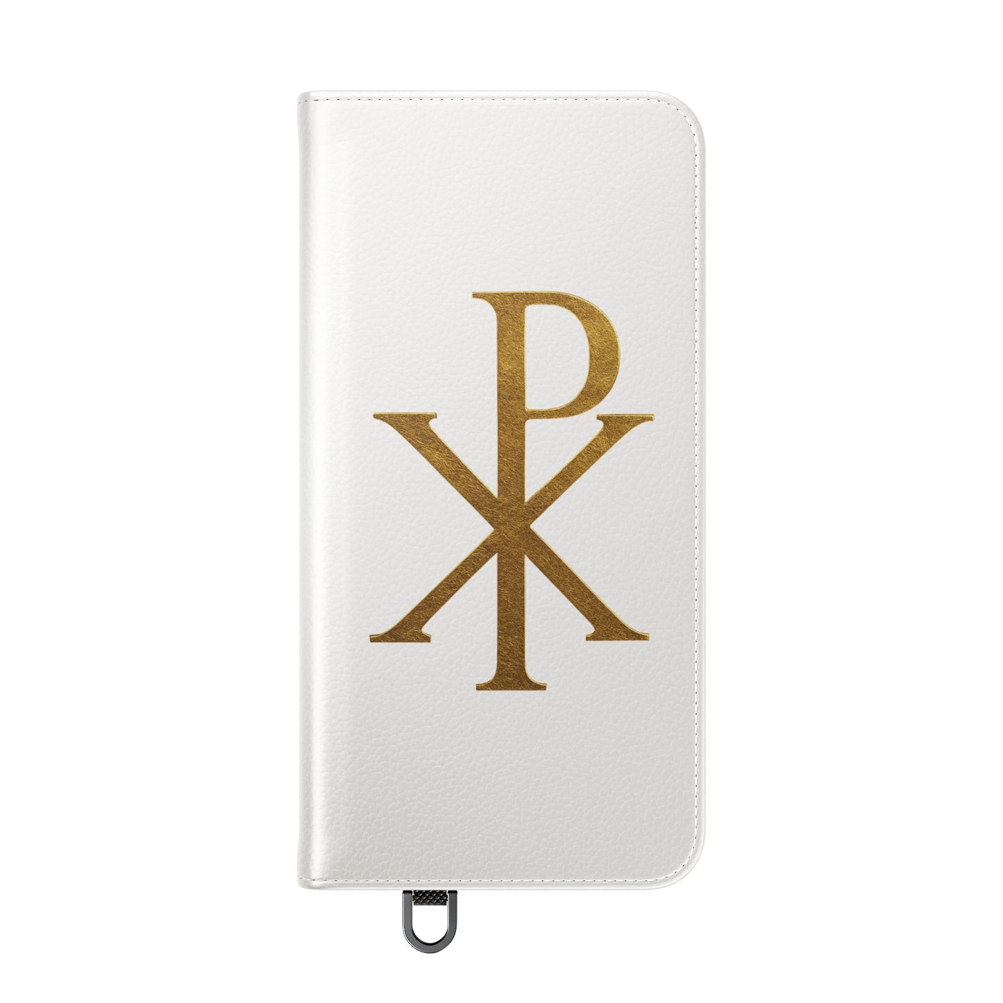 White Chi Rho Symbol Wallet Case – “I am the Way, the Truth, the Life”