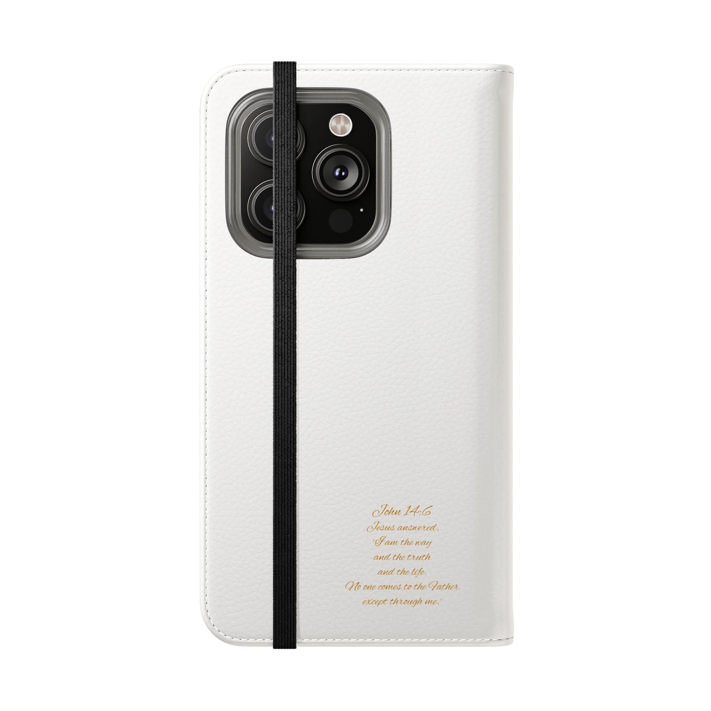 White Chi Rho Folding Case for iPhone – Faith in Every Step