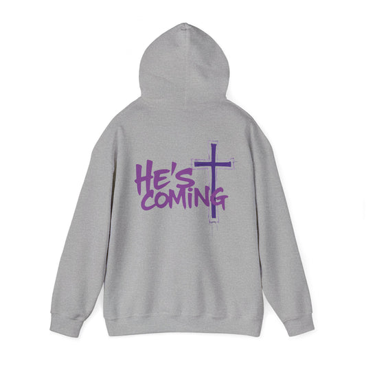 Prophetic “He’s Coming” Men’s Hoodie – Bold Christian Streetwear