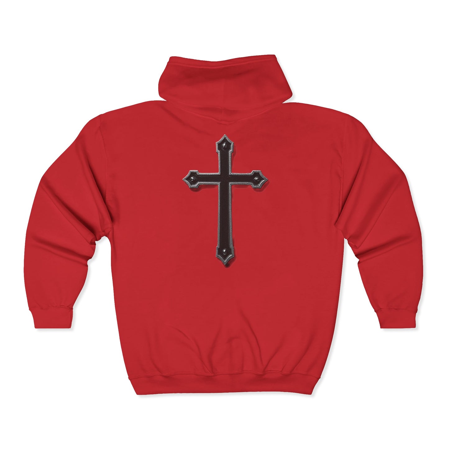 Men’s Black Cross Zip-Up Hoodie – Everyday Faith & Comfort
