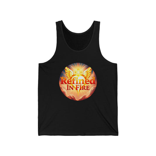 Refined in Fire Men’s Christian Tank Top – Faith, Heart, and Wings