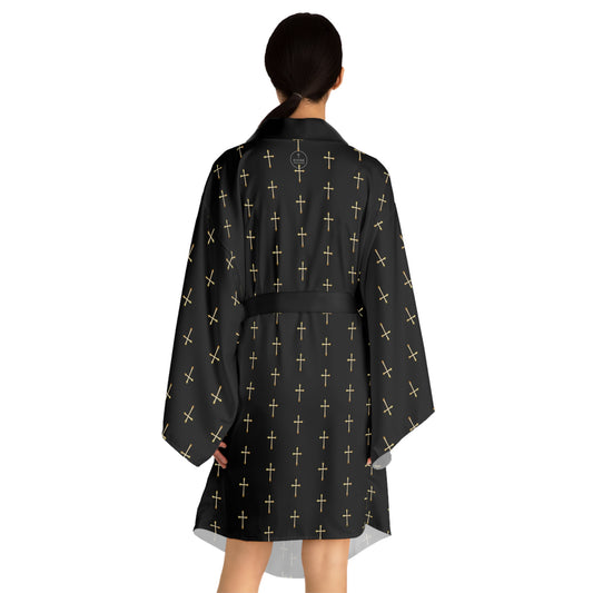 Golden Cross Kimono Robe – Spiritually Inspired Comfort
