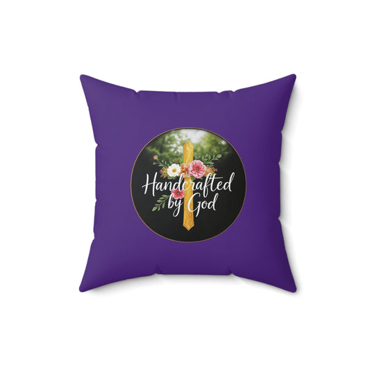 Masterpiece of Grace in Purple – Handcrafted by God Throw Pillow