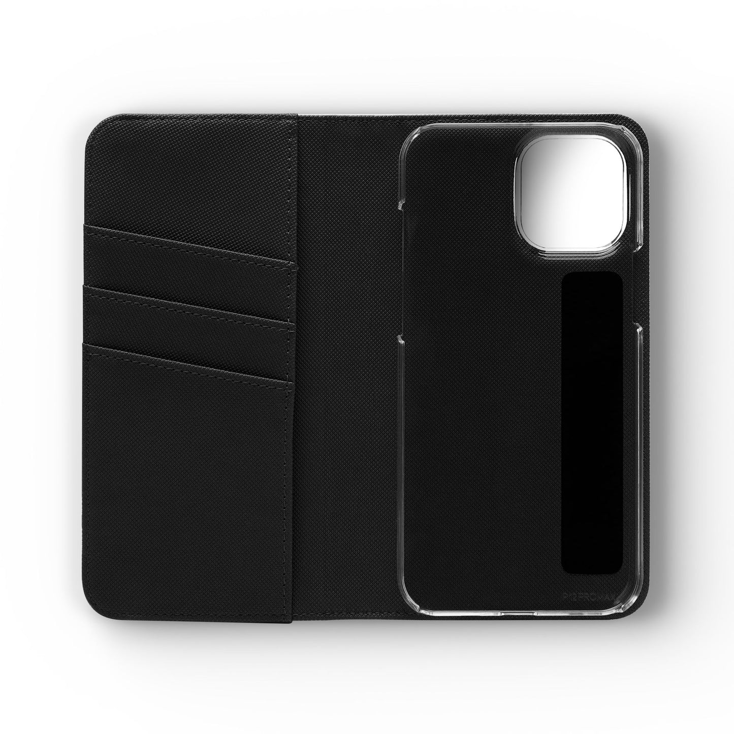 Black with Gold Cross & 1 Corinthians 1:18 - iPhone Flip/Wallet Phone Case