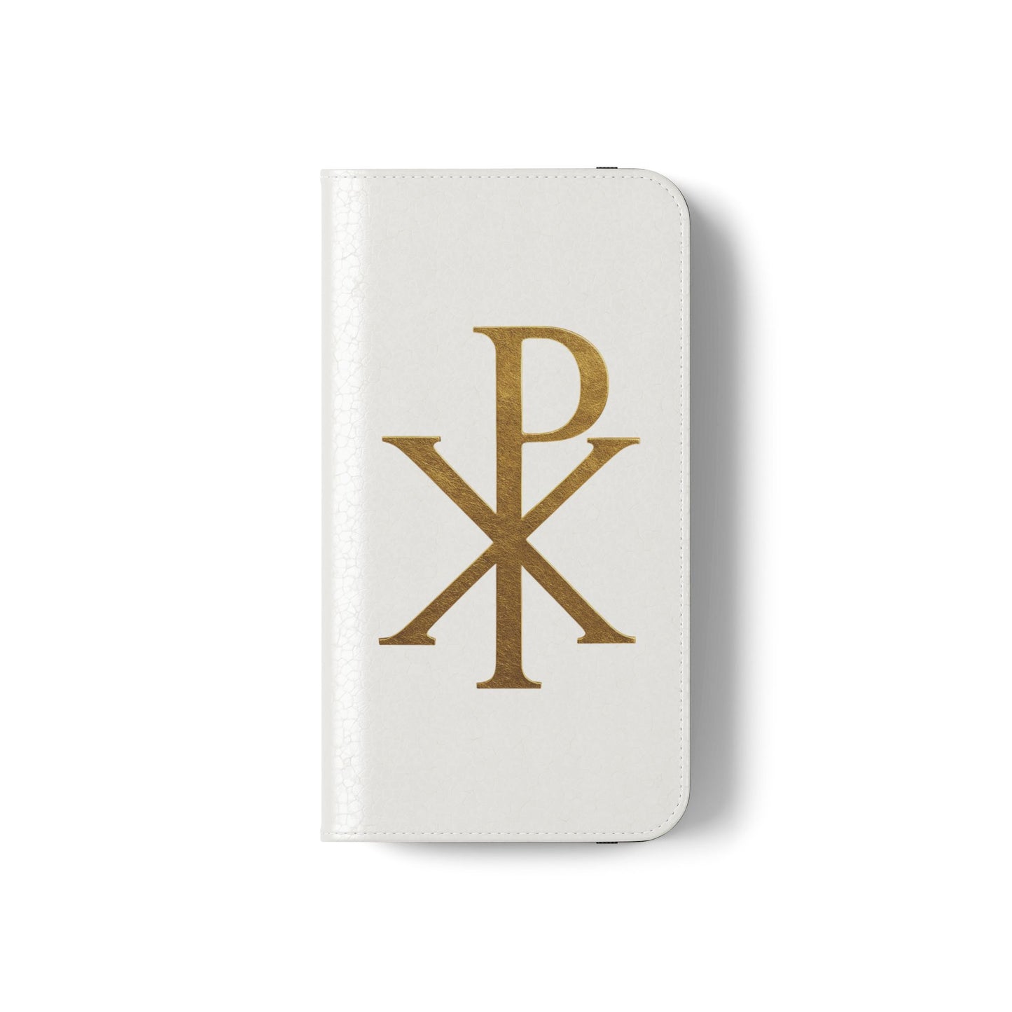 White Chi Rho Folding Case for iPhone – Faith in Every Step