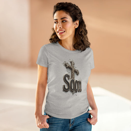 Christian Women’s T-Shirt – Soon Cross Tee