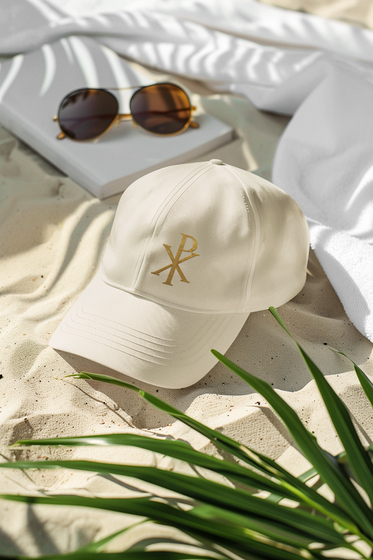 Christian Baseball Cap with Chi Rho Design – Faith Symbol Low Profile Hat