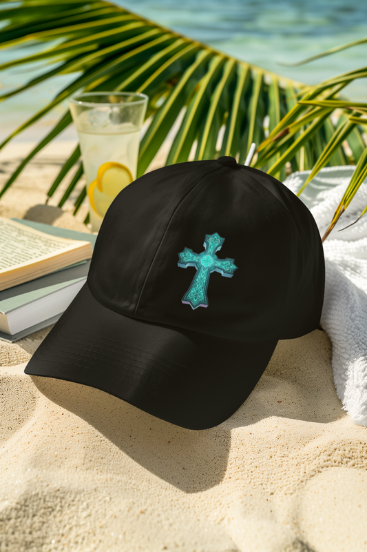 Christian Baseball Cap with Cross Design – Low Profile Faith Hat