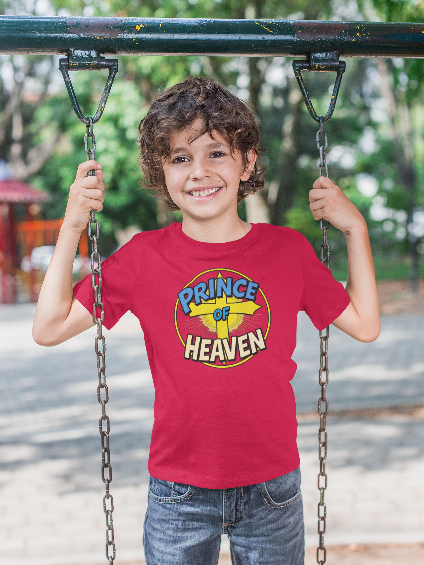 Boys’ “Prince of Heaven” Christian T-Shirt – Faith-Inspired Kids Tee