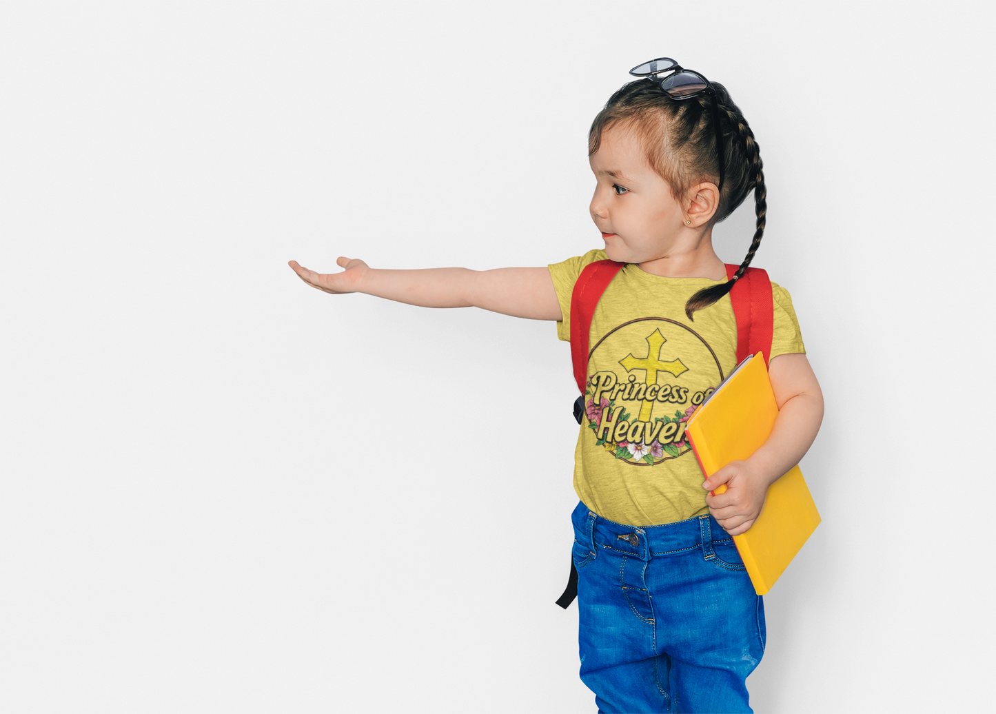 Toddler Girls’ “Princess of Heaven” Christian T-Shirt – Inspirational Faith Tee for Kids