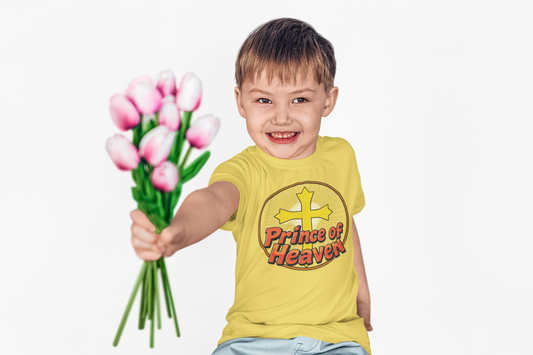 Toddler Boys’ “Prince of Heaven” Christian T-Shirt – Faith-Inspired Kids Tee