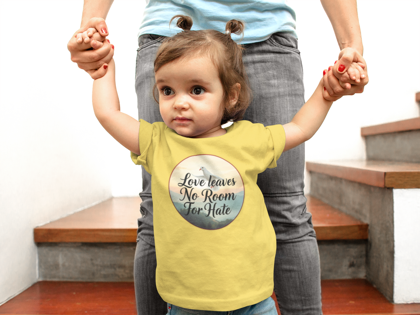 Baby Girls “Love Leaves No Room for Hate” Faith-Based T-Shirt – Christian Infant Tee