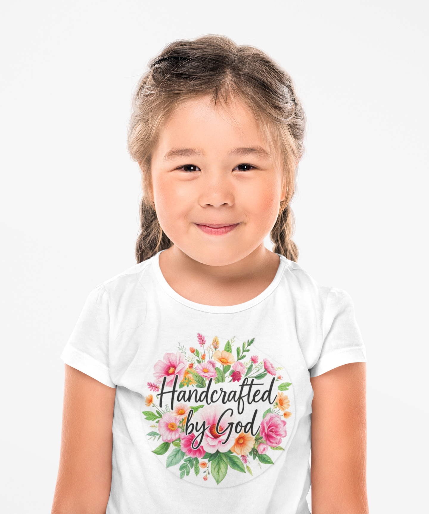 Toddler Girls “Handcrafted by God” Christian T-Shirt – Faith-Filled Girls Tee