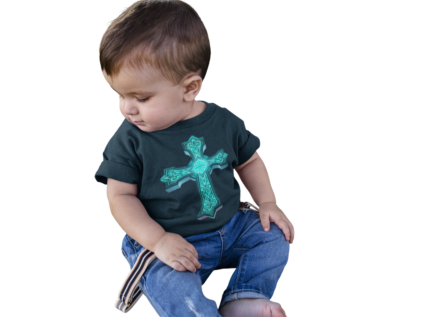 Light Bearer – Infant Tee with Luminous Cross Design