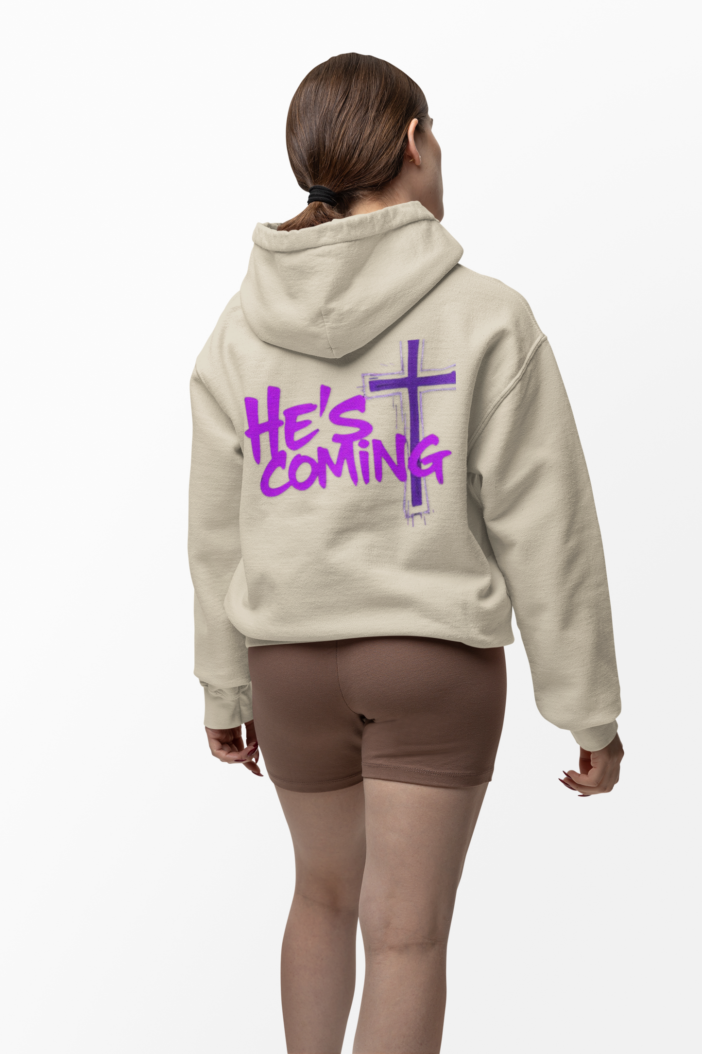 Faith & Hope Women’s Hoodie – “He’s Coming” Christian Prophecy Apparel