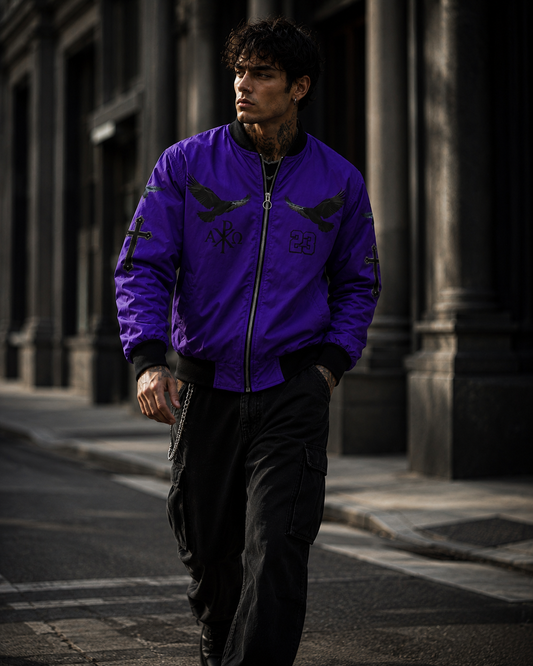Eternal Watch – Men’s Bomber Jacket (Purple)