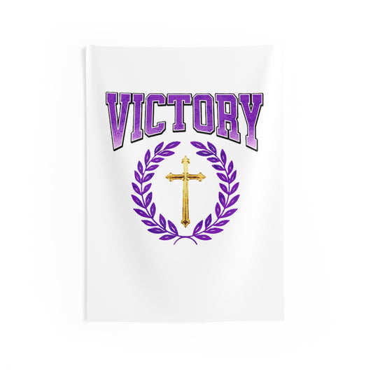 Victory Indoor Wall Tapestry – Bold Christian Inspiration