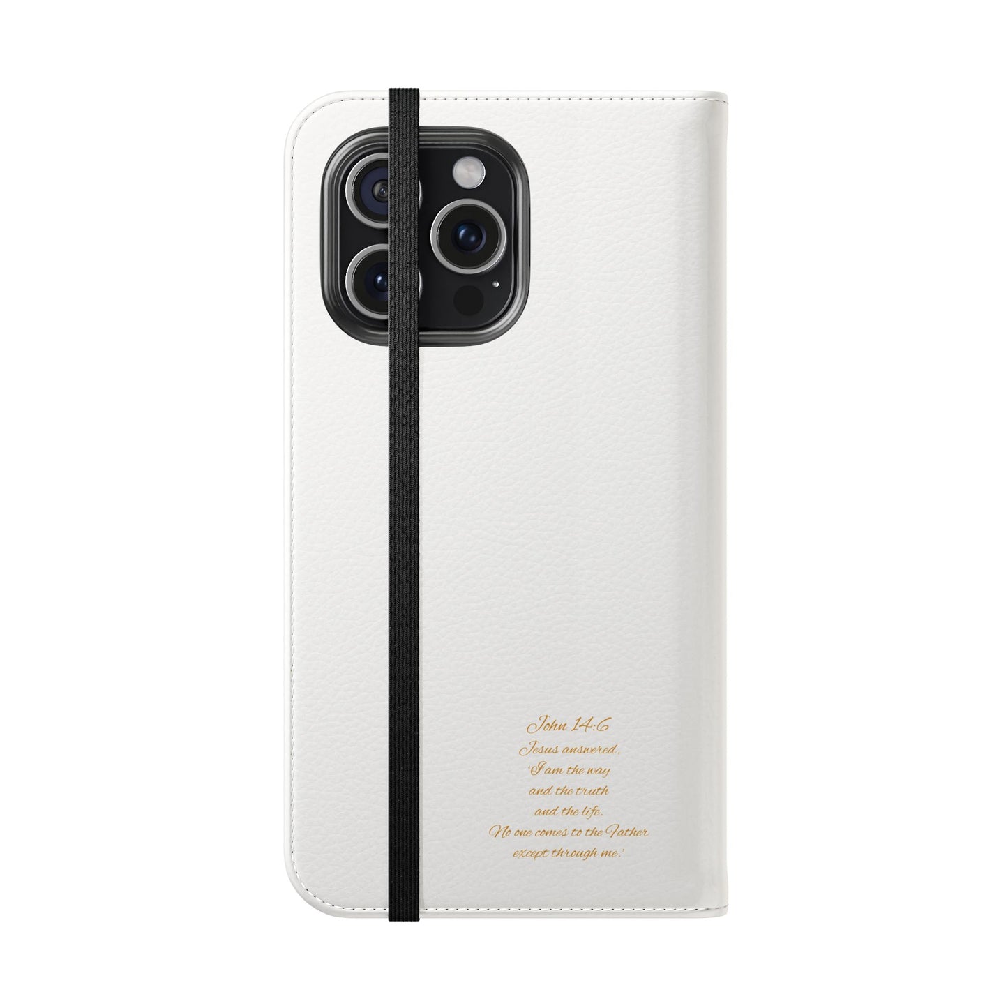 White Chi Rho Folding Case for iPhone – Faith in Every Step
