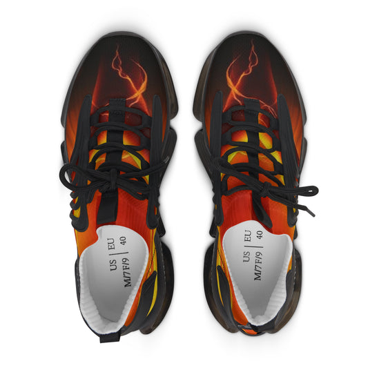 Refined in Fire – Men’s Flames Design Sneakers