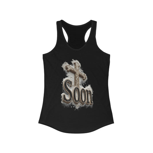 Christian Women’s Racerback Tank – Soon Cross Tank