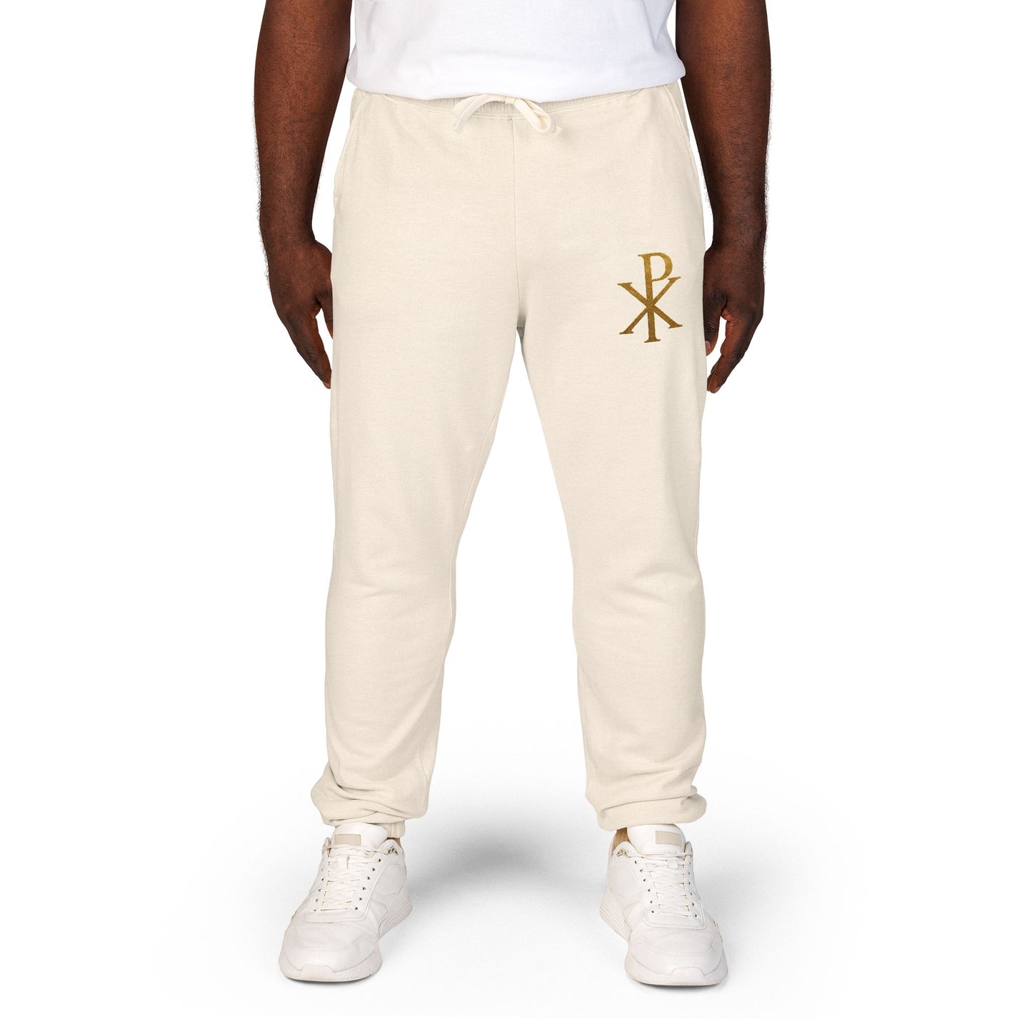 Men’s Chi Rho Fleece Jogger Pants – Comfort with Spiritual Style