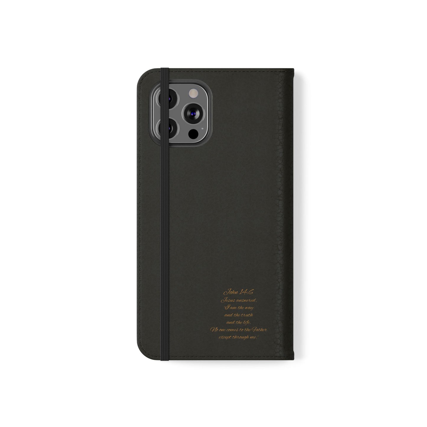 Black Chi Rho Folding Case for iPhone – Faith in Every Step