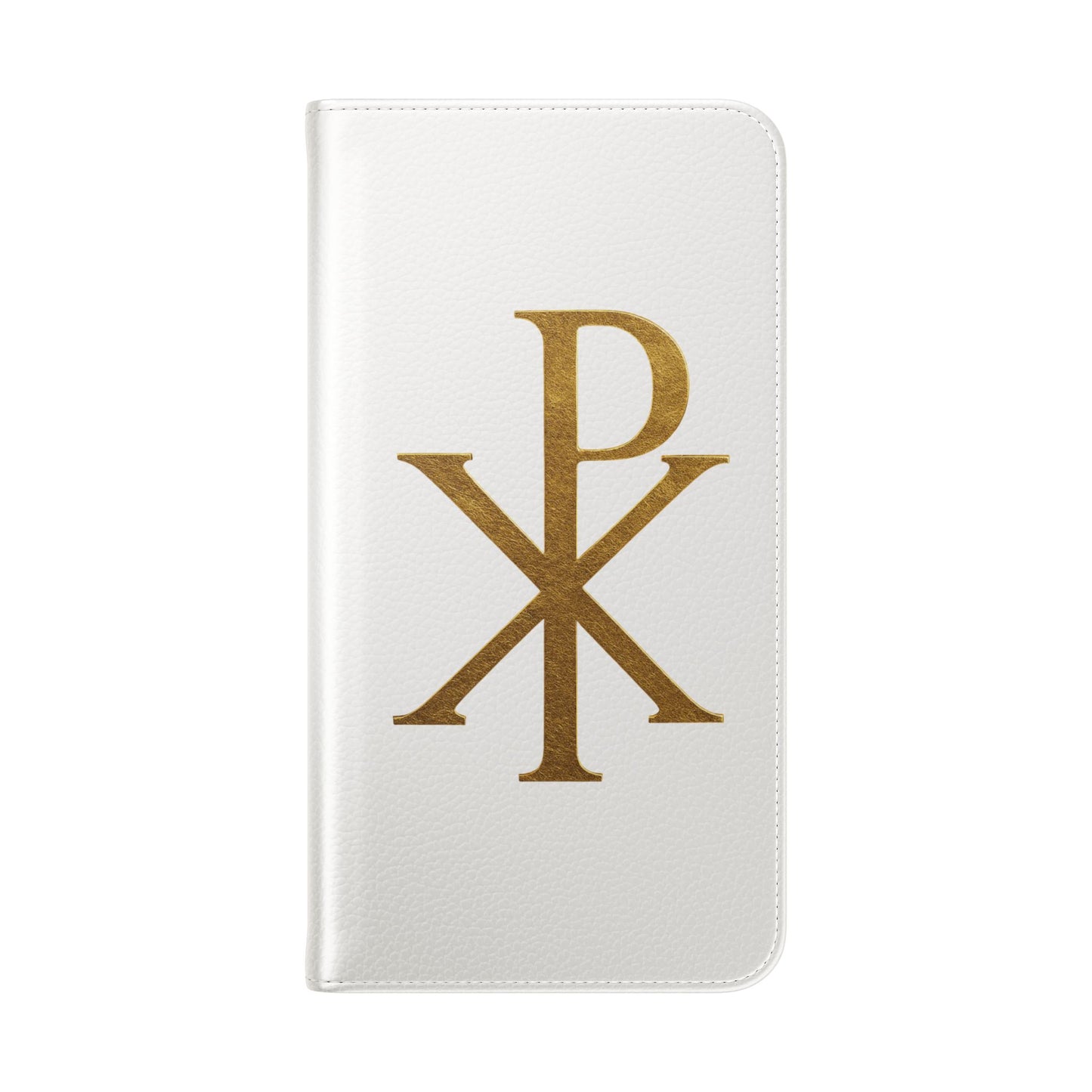 White Chi Rho Symbol Wallet Case – “I am the Way, the Truth, the Life”