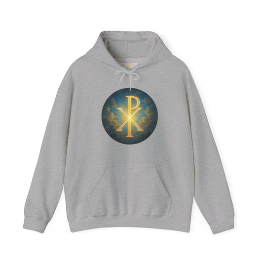 Women’s Christian Hoodie with Chi Rho – Historic Faith Symbol Pullover