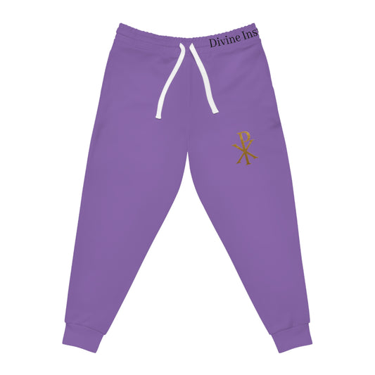 Chi Rho Women’s Christian Sweatpants in Purple – Comfort and Victory in Christ