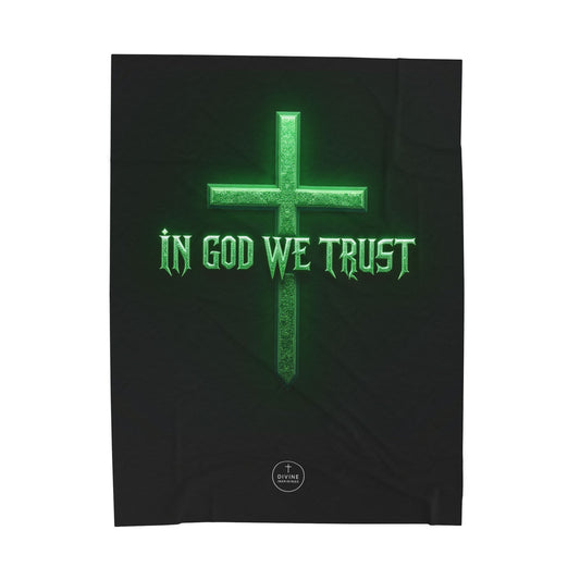 Bold Faith, Soft Comfort: In God We Trust Blanket