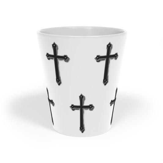 Warrior’s Black Cross Christian Latte Mug | Ephesians 6:11