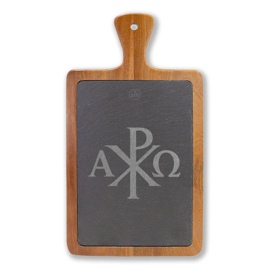 Chi Rho Charcuterie Board – Alpha & Omega Design