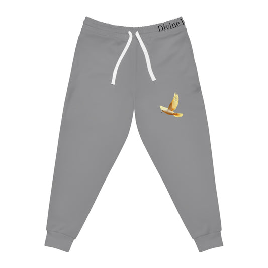 Peaceful Spirit Women's Jogging Pants in Grey with Dove in Flight Design