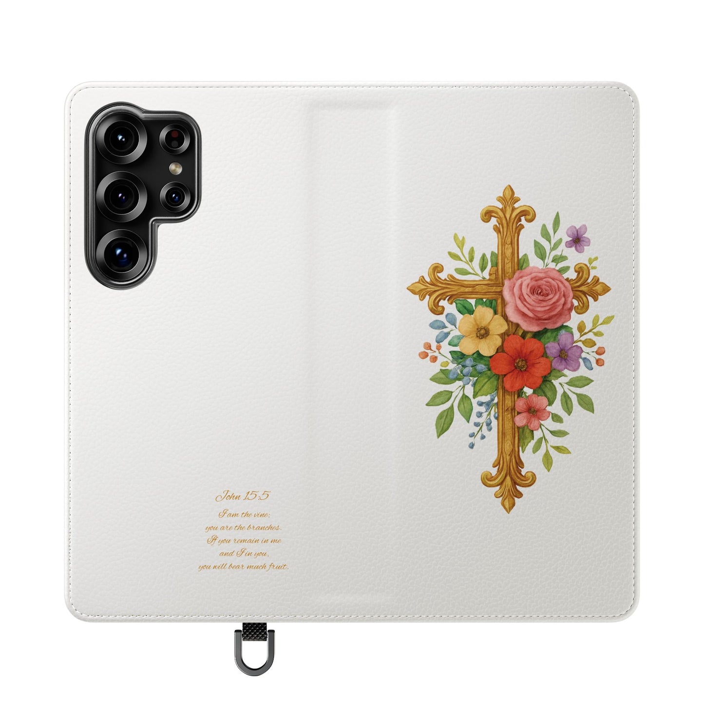 Floral Cross Wallet Case for Samsung– Faith in Bloom