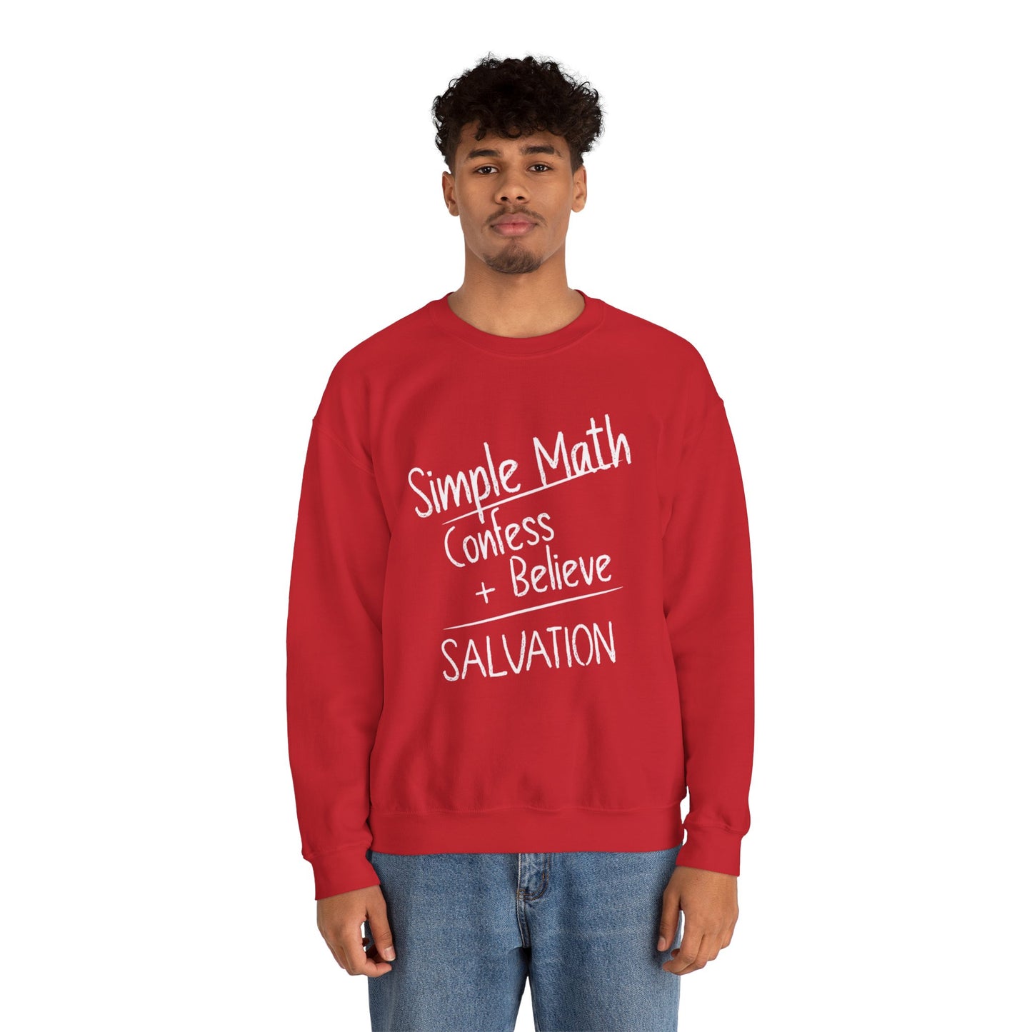 Simple Math - Men’s Christian Sweatshirt (White Chalk)