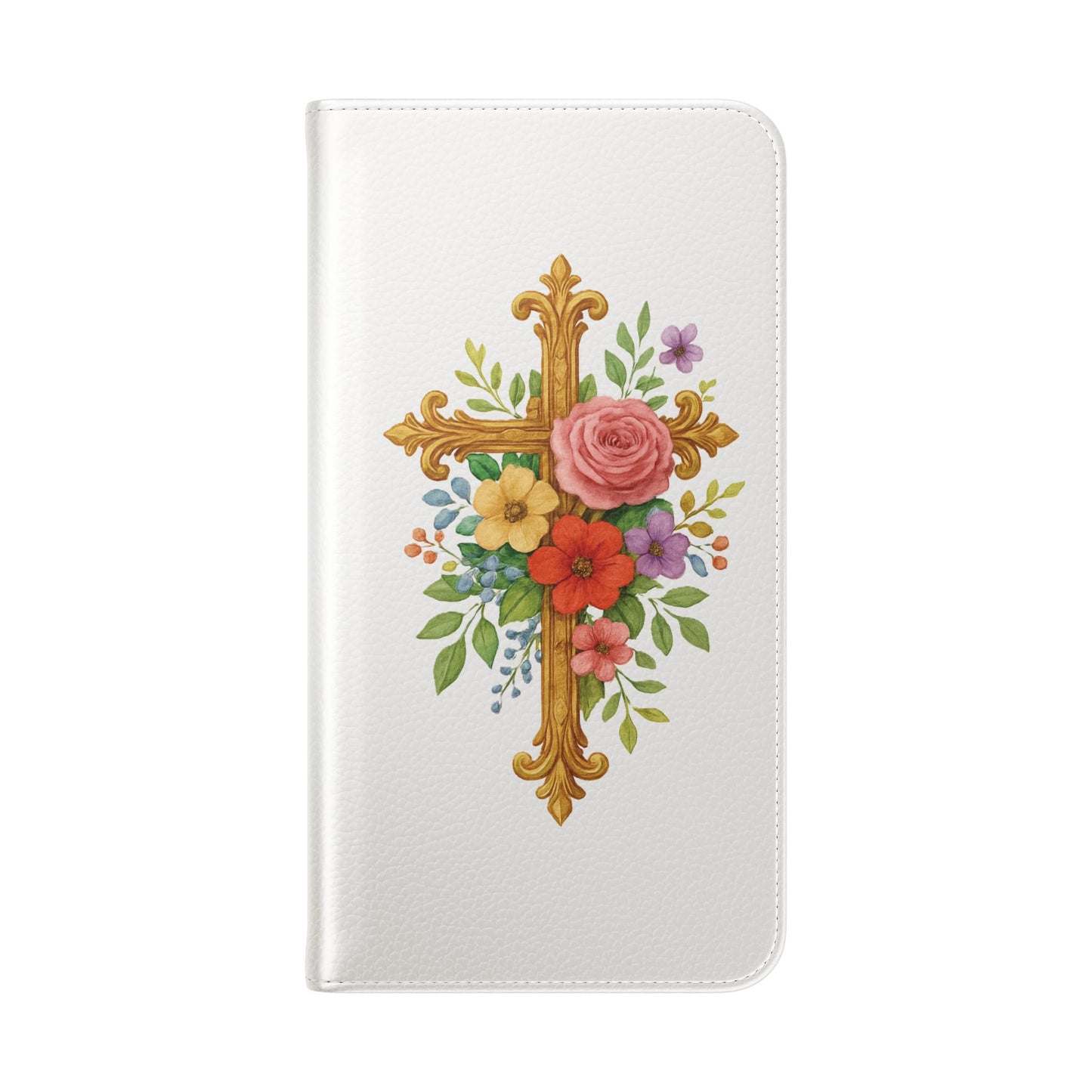 Floral Cross Wallet Case for Samsung– Faith in Bloom