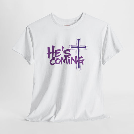 Bold Faith Men’s T-Shirt – “He’s Coming” Prophetic Christian Apparel