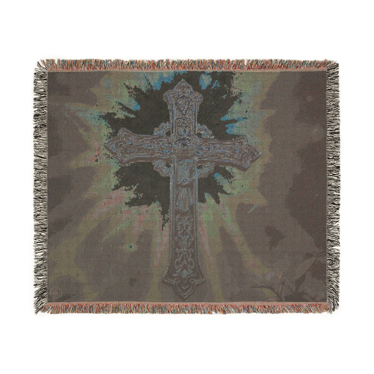 Luminescent Cross Woven Blanket – Faith in the Darkness