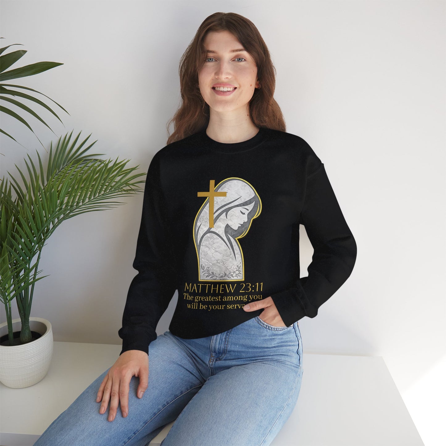 Humble Servant - Women's Christian Sweatshirt (Gold Lettering)